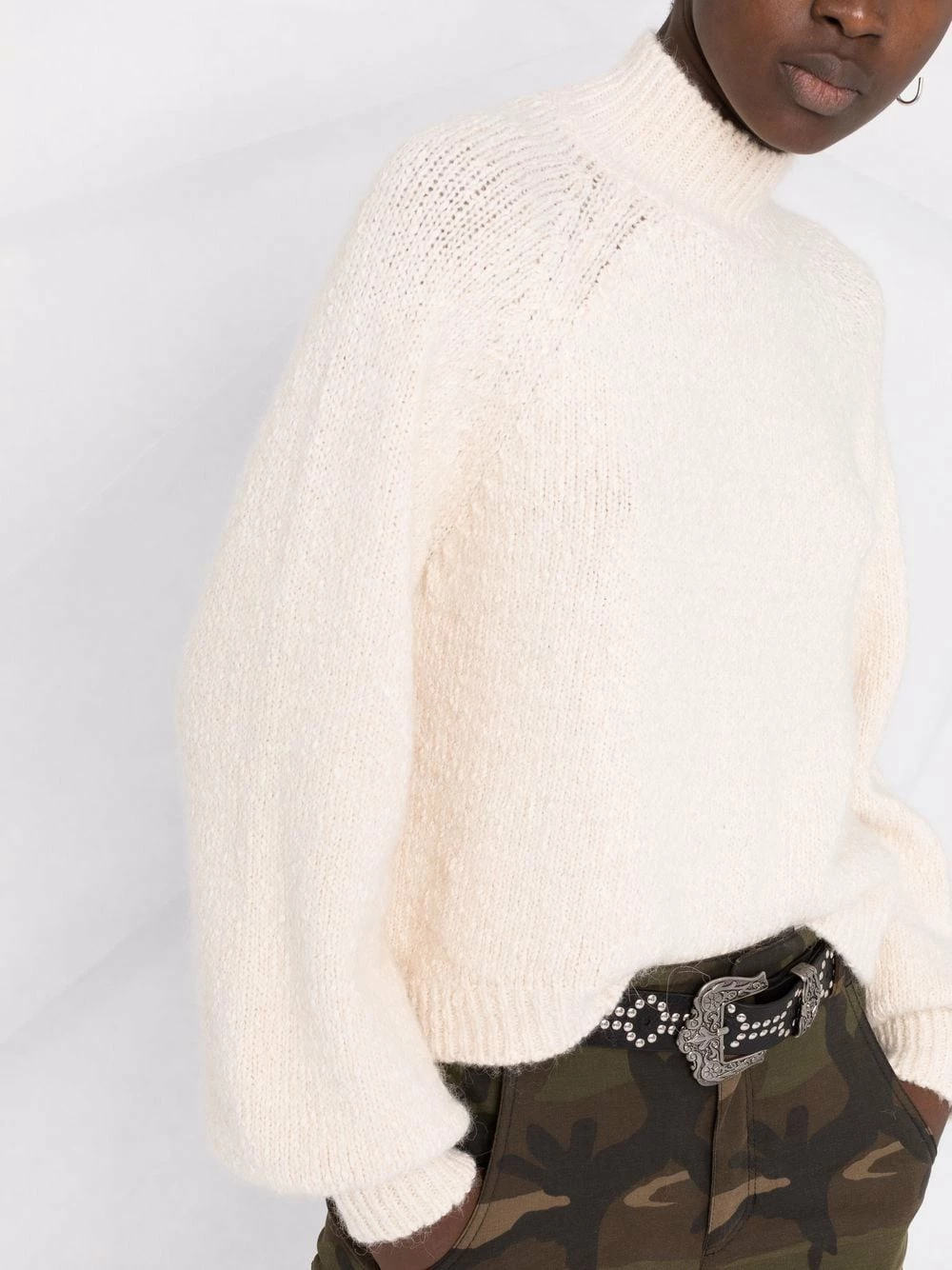 Maje Purl knit mock neck jumper knitted sweaters of women 7 Maje purl-knit mock-neck jumper