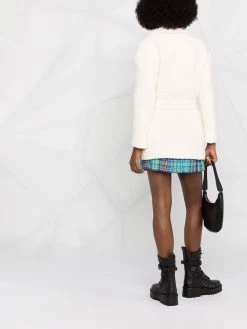 Maje tweed-effect tie-waist jacket