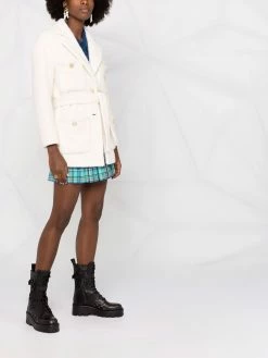 Maje tweed-effect tie-waist jacket