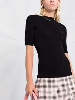 Maje Romana short-sleeved knitted top