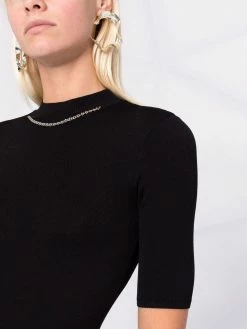 Maje Romana short-sleeved knitted top