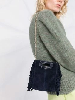 Maje Sue fringed chain-strap bag