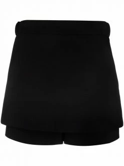 Maje high-waisted layered shorts