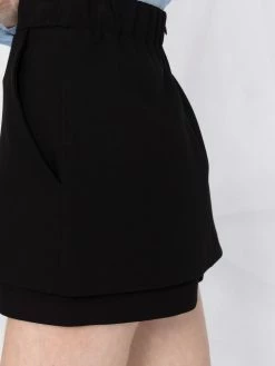 Maje high-waisted layered shorts