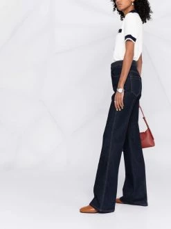 Maje Contrasting trim knitted polo top knitted tops of women 11 Maje contrasting trim knitted polo top