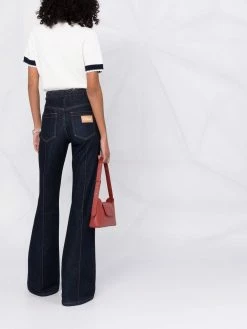 Maje Contrasting trim knitted polo top knitted tops of women 13 Maje contrasting trim knitted polo top