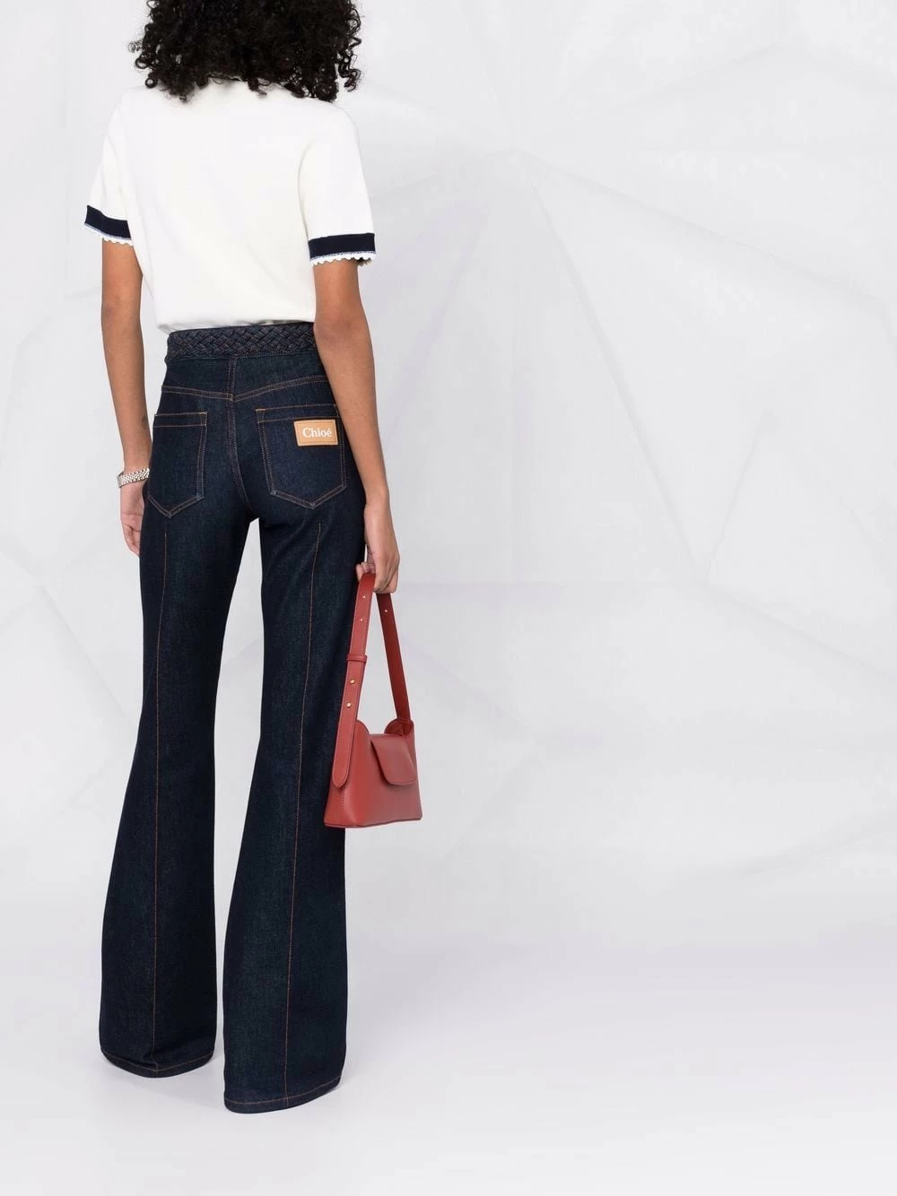 Maje Contrasting trim knitted polo top knitted tops of women 8 Maje contrasting trim knitted polo top