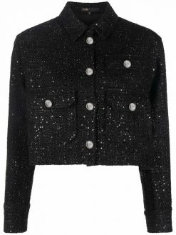 Maje sequinned tweed jacket