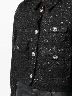 Maje sequinned tweed jacket