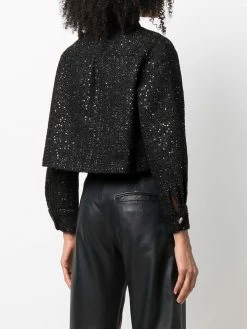 Maje sequinned tweed jacket