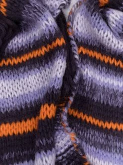 Maje striped knitted scarf