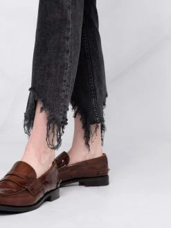 Maje straight-leg ripped jeans