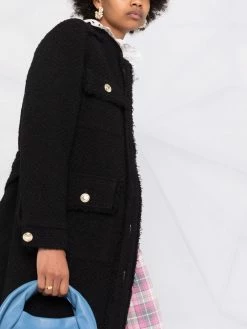 Maje Tweed tie waist coat single breasted coats of women 12 Maje tweed tie-waist coat