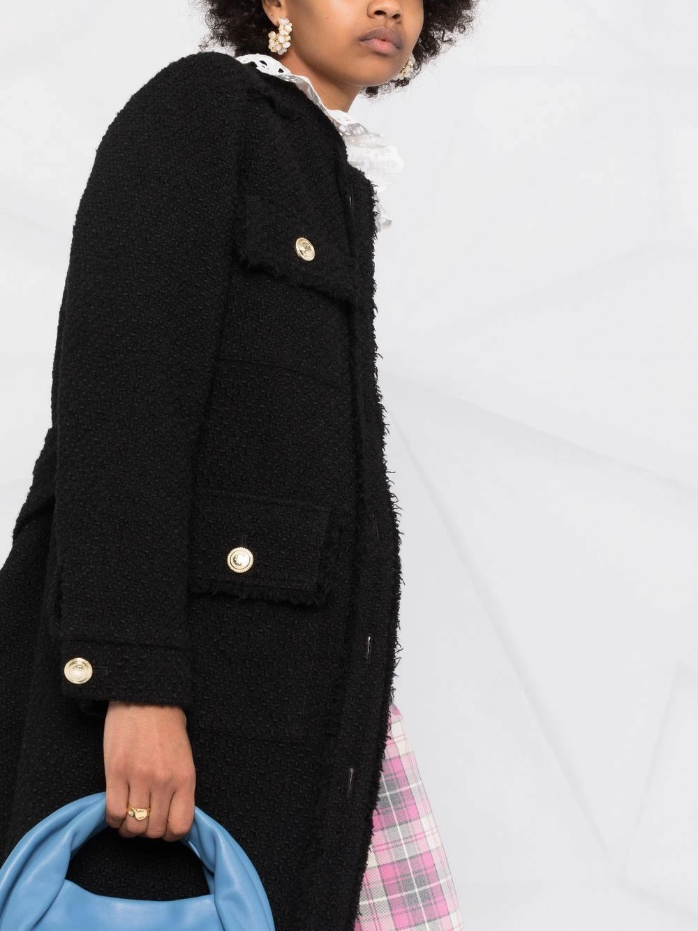 Maje Tweed tie waist coat single breasted coats of women 7 Maje tweed tie-waist coat