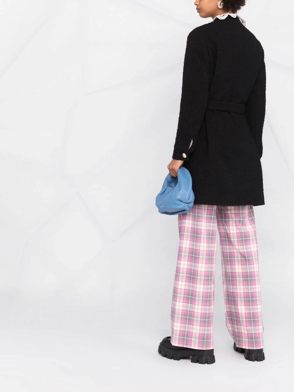 Maje Tweed tie waist coat single breasted coats of women 6 Maje tweed tie-waist coat