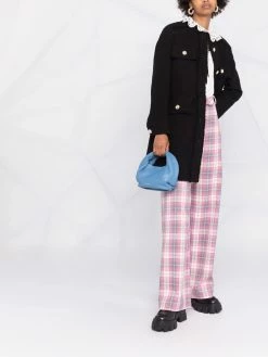 Maje tweed tie-waist coat