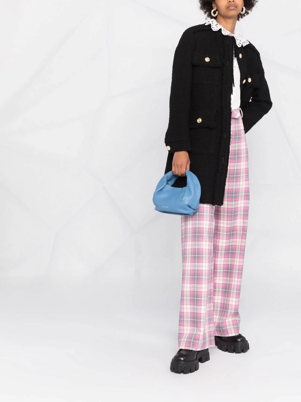 Maje Tweed tie waist coat single breasted coats of women 4 Maje tweed tie-waist coat