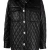 Maje quilted faux-leather jacket