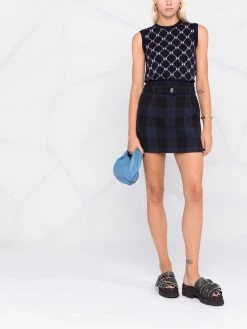 Maje Milia diamond pattern knitted top