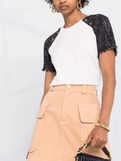 Maje Tiaco contrasting-sleeve T-shirt