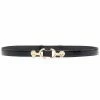 Maje crocodile-effect leather belt