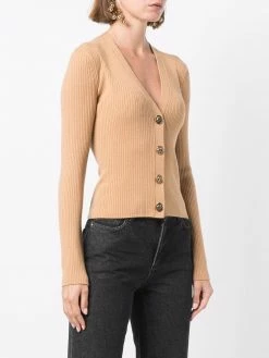 Maje V-neck ribbed-knit cardigan