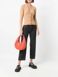 Maje V-neck ribbed-knit cardigan