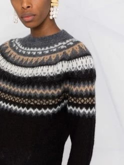 Maje Material intarsia-knit jumper