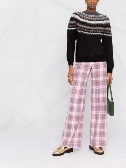 Maje Material intarsia-knit jumper