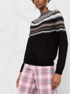 Maje Material intarsia-knit jumper