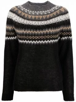 Maje Material intarsia-knit jumper