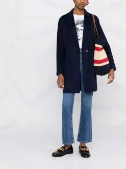 Maje notched lapels single-breasted coat