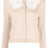 Maje broderie anglaise cardigan