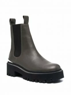 Maje ridged sole chelsea boots
