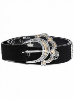 Maje decorative-plaque leather belt
