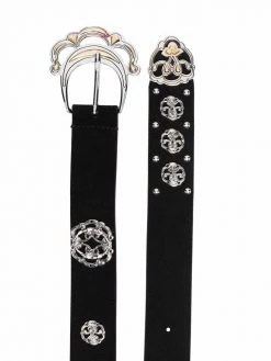Maje decorative-plaque leather belt