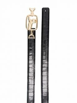 Maje Amor Tigre crocodile-effect belt
