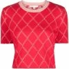 Maje patterned crew neck jumper