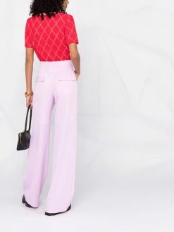 Maje patterned crew neck jumper