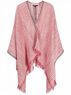 Maje knitted fringed scarf