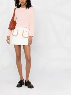 Maje high-waisted A-line skirt