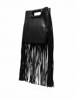 Maje Fringed leather tote bag tote bags of women 8 Maje fringed leather tote bag