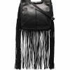 Maje fringed leather tote bag