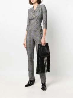 Maje fringed leather tote bag