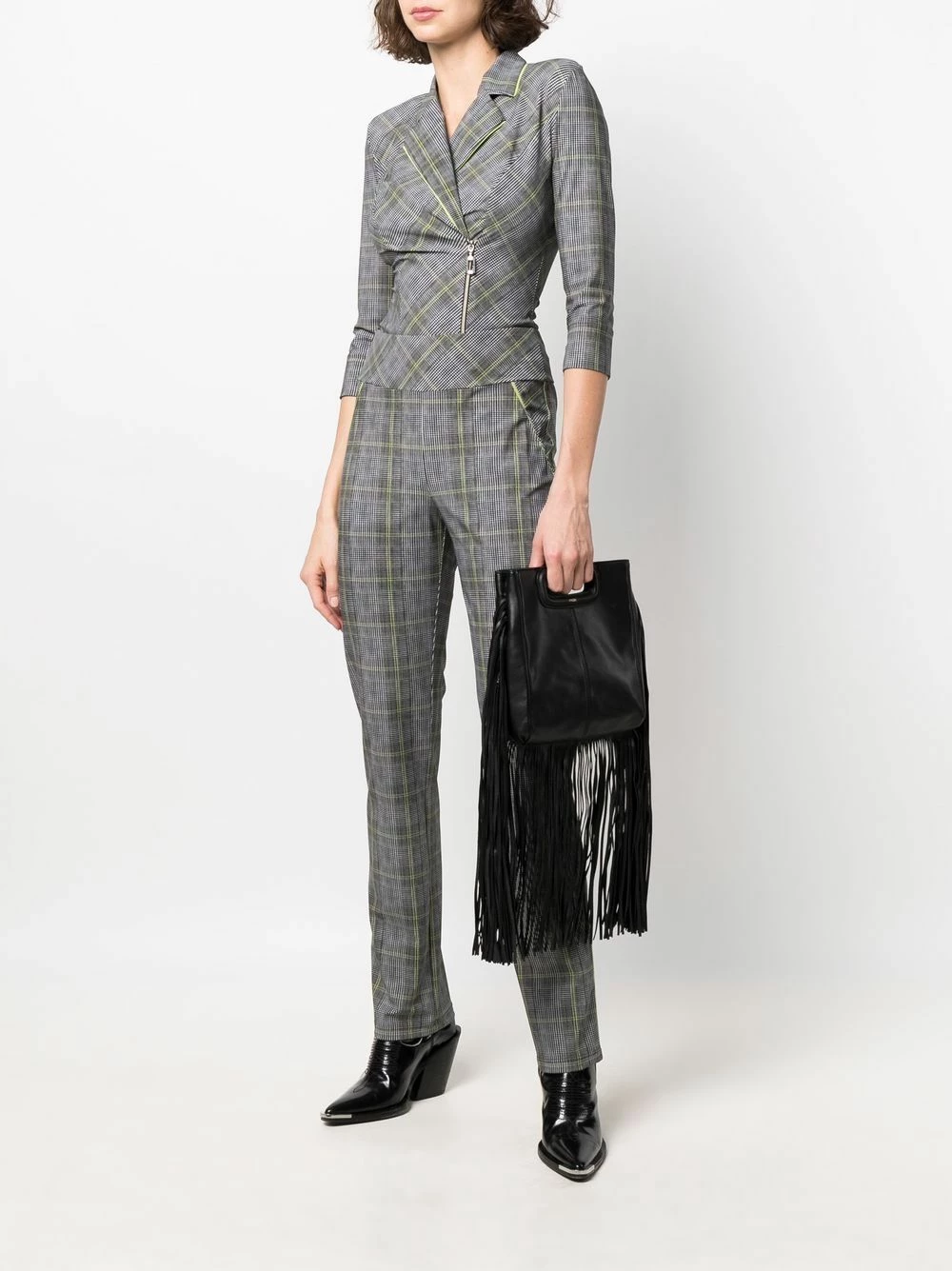 Maje Fringed leather tote bag tote bags of women 3 Maje fringed leather tote bag