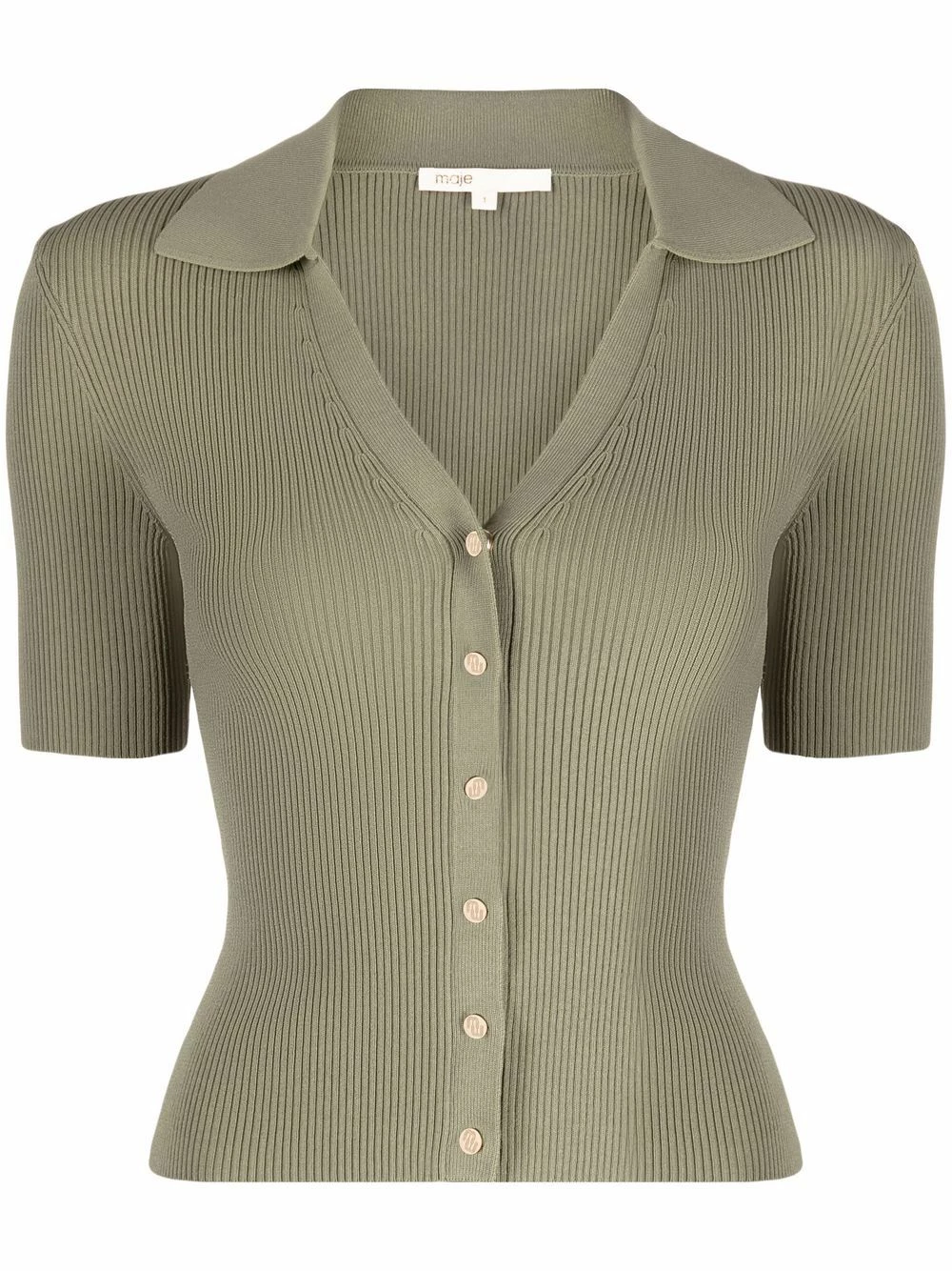 Maje Short sleeve knitted top knitted tops of women 3 Maje short sleeve knitted top