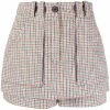 Maje high-waisted check shorts
