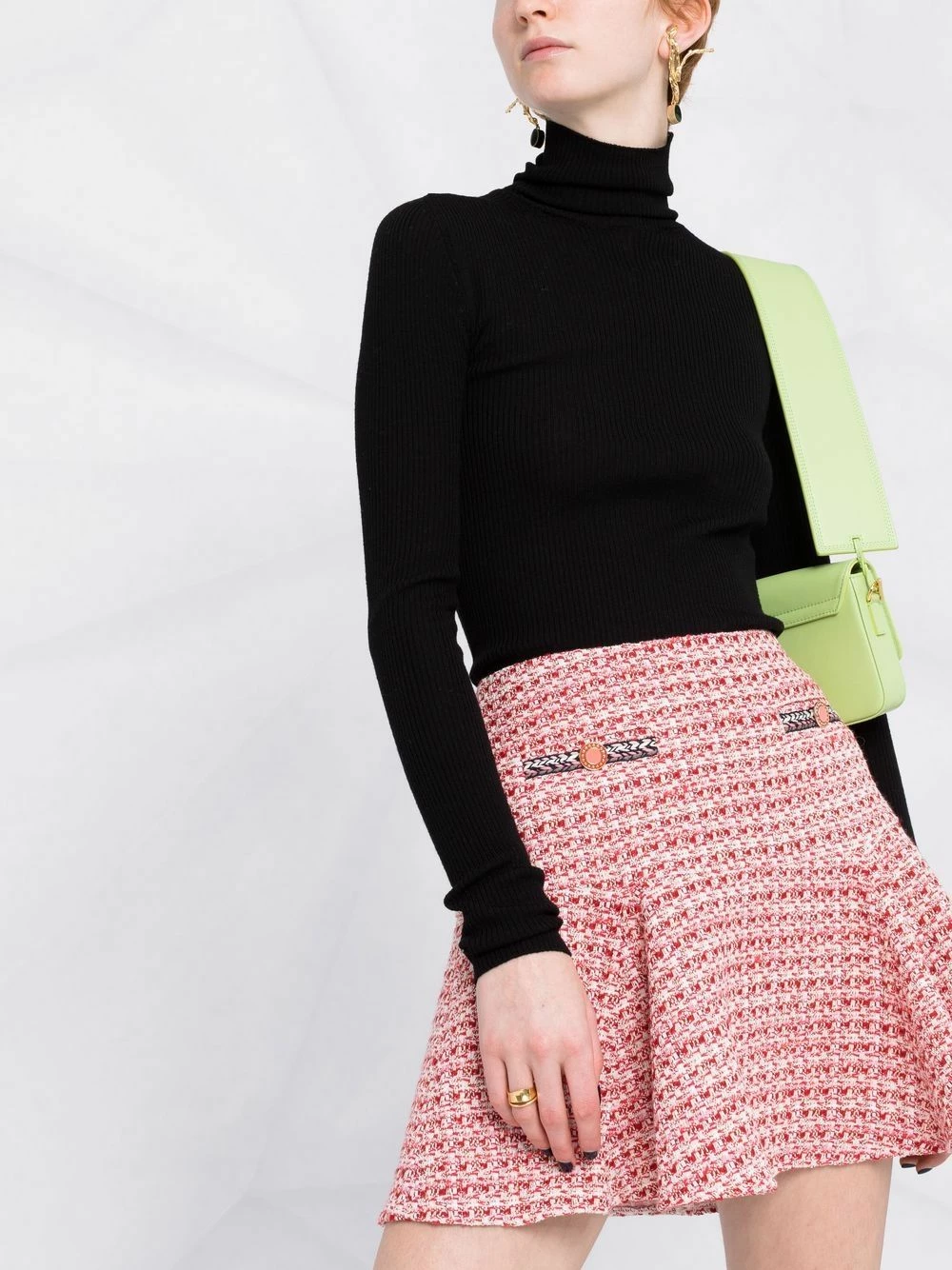 Maje Knitted flared mini dress full skirts of women 7 Maje knitted flared mini dress