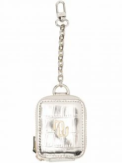 Maje logo-plaque crocodile-effect leather purse