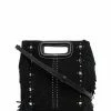 Maje M studded suede bag